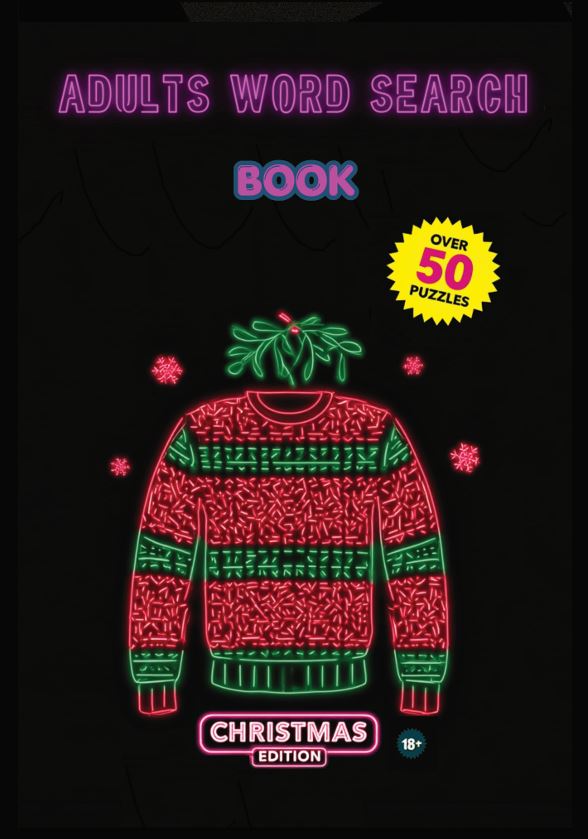 Adults Word Search Book: Christmas Edition: Naughty & Hilarious Holiday Word Search Puzzles | A Funny Secret Santa Gift, Stocking Stuffer & White Elephant Gag Gift cover